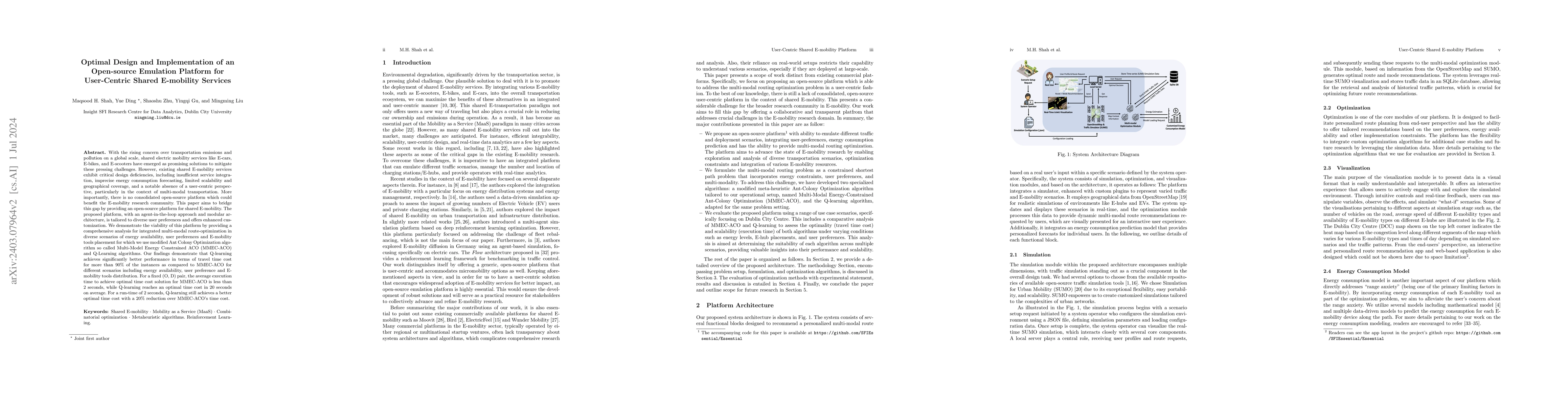 Thumbnail for Optimal Design and Implementation of an Open-source Emulation Platform
  for User-Centric Shared E-mobility Services