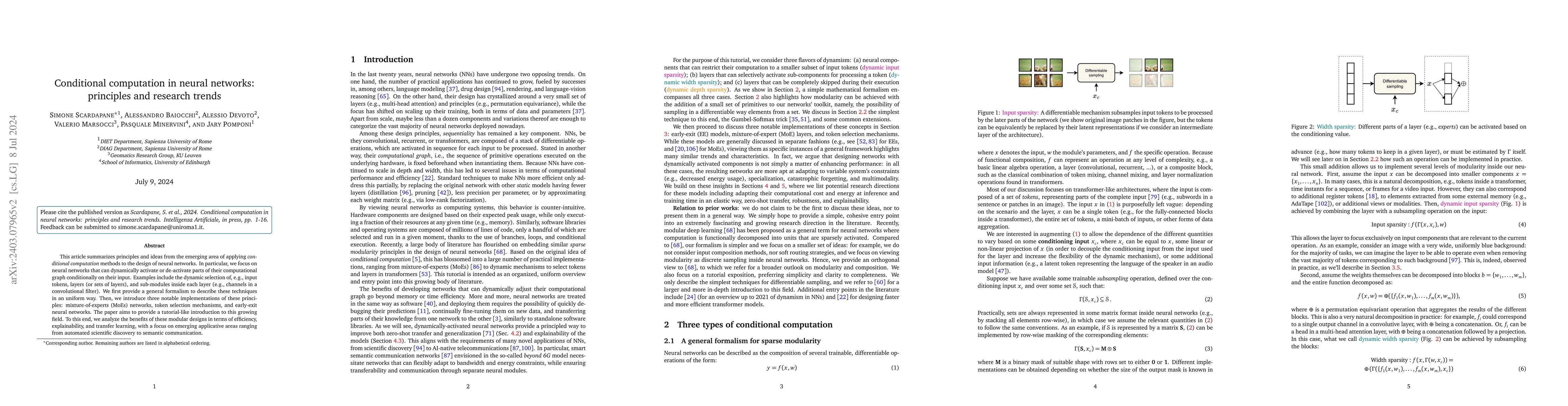 Thumbnail for Conditional computation in neural networks: principles and research
  trends