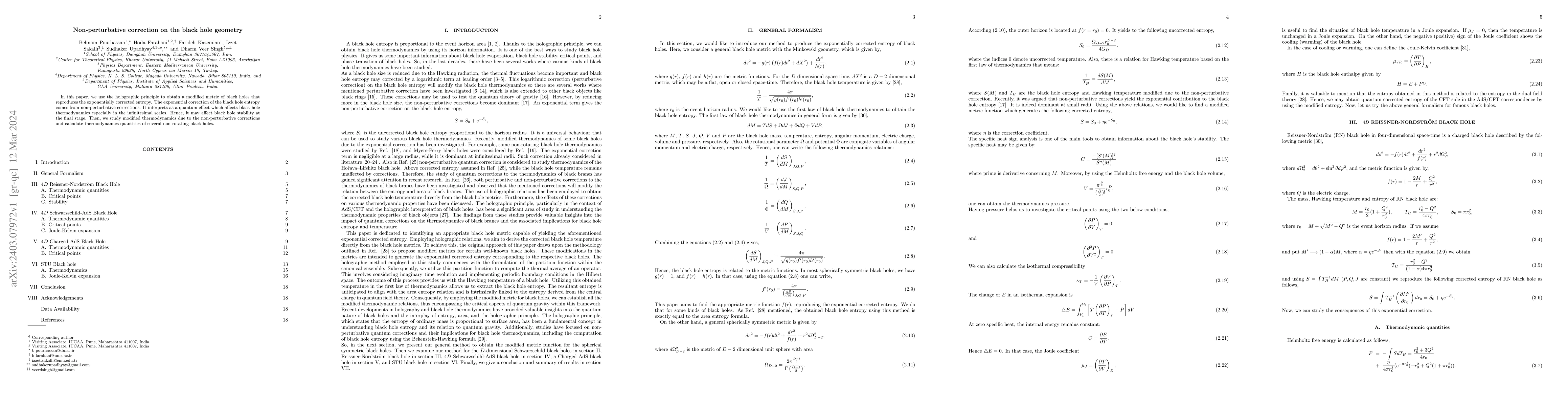 Thumbnail for Non-perturbative correction on the black hole geometry