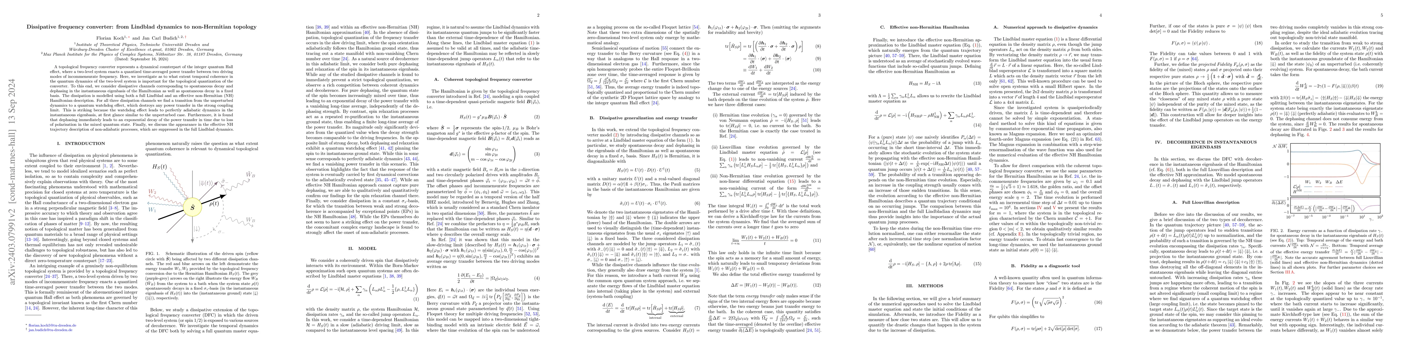Thumbnail for Dissipative frequency converter: from Lindblad dynamics to non-Hermitian
  topology
