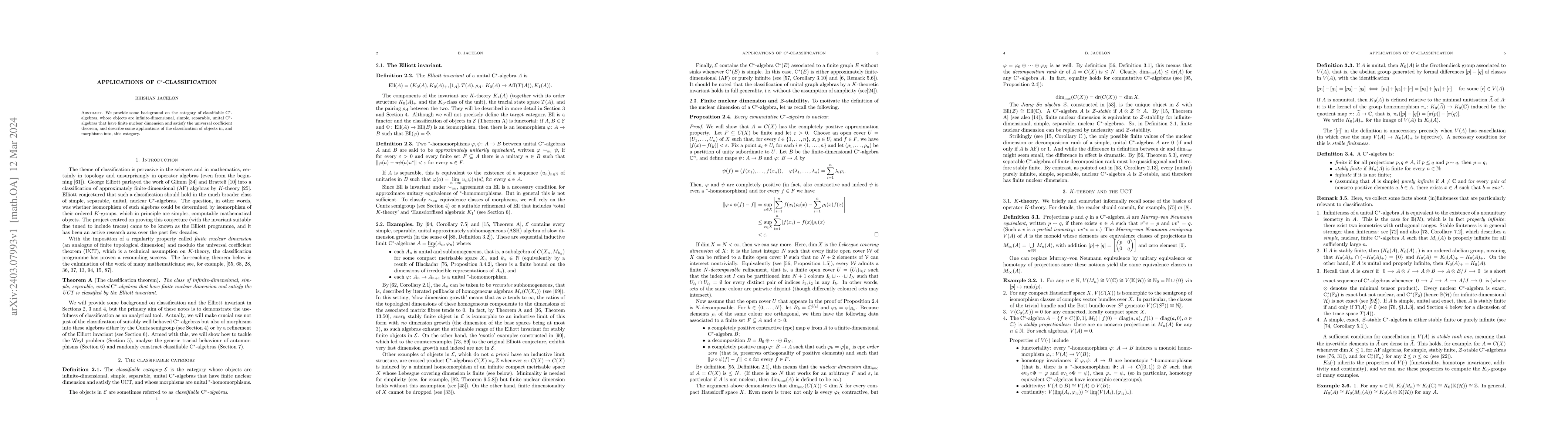 Thumbnail for Applications of $\mathrm{C}^*$-classification