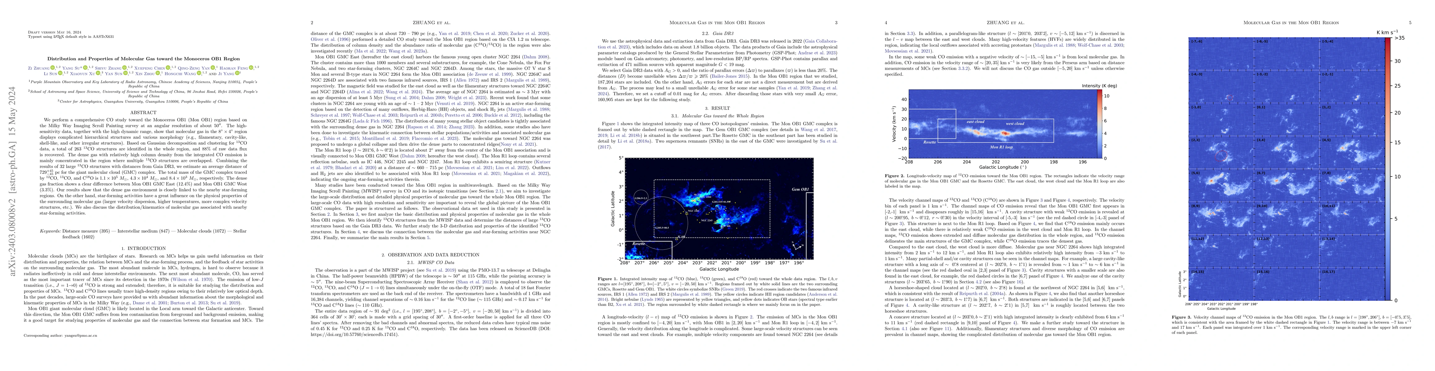 Thumbnail for Distribution and Properties of Molecular Gas Toward the Monoceros OB1
  Region