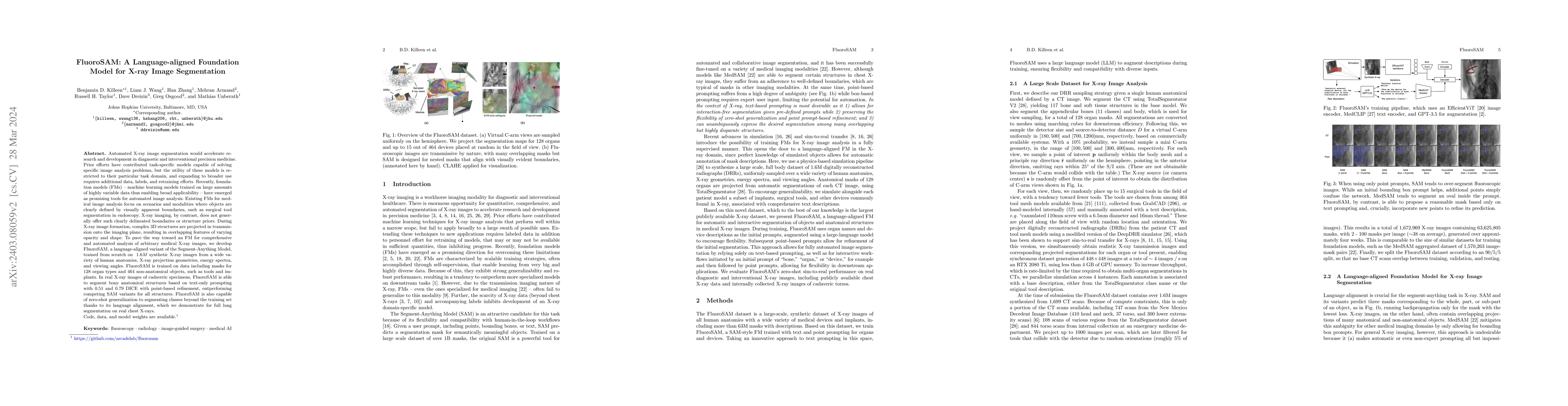 Thumbnail for FluoroSAM: A Language-aligned Foundation Model for X-ray Image
  Segmentation
