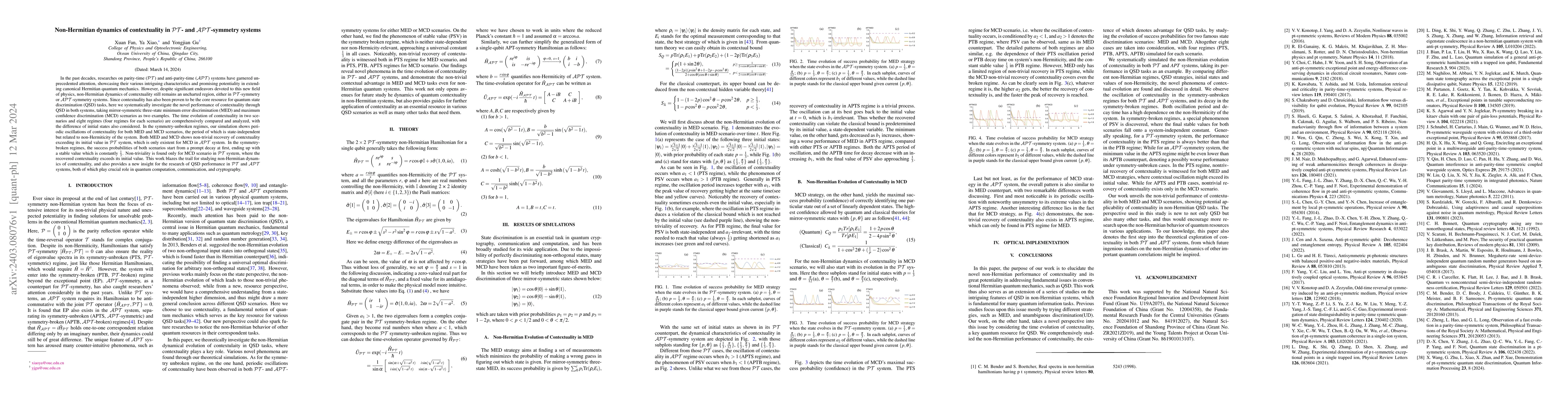 Thumbnail for Recovery of contextuality based on mirror-like state discrimination in
  PT- and anti-PT-symmetric systems