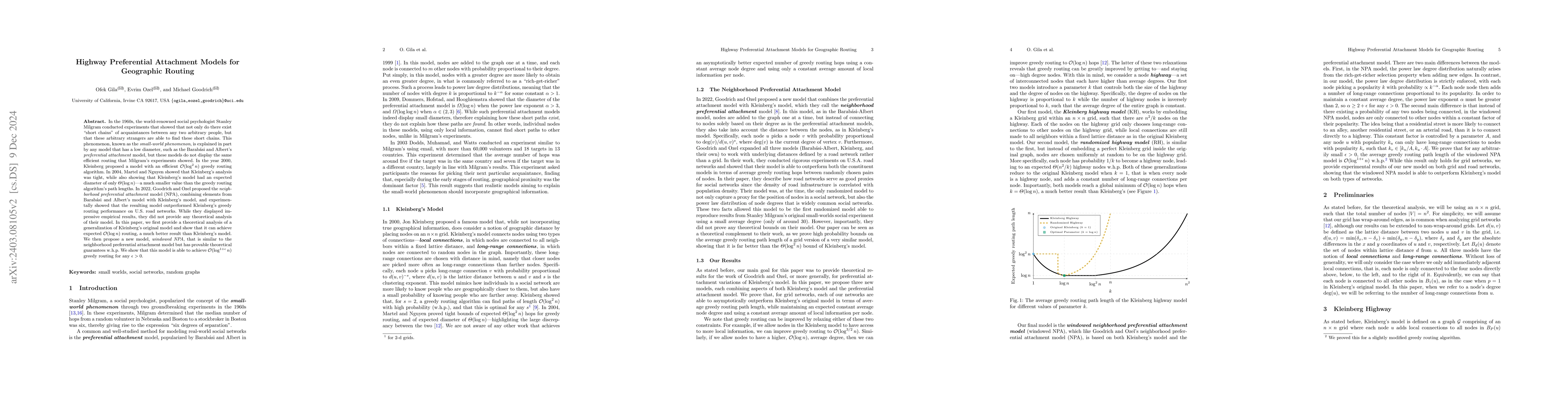 Thumbnail for Highway Preferential Attachment Models for Geographic Routing