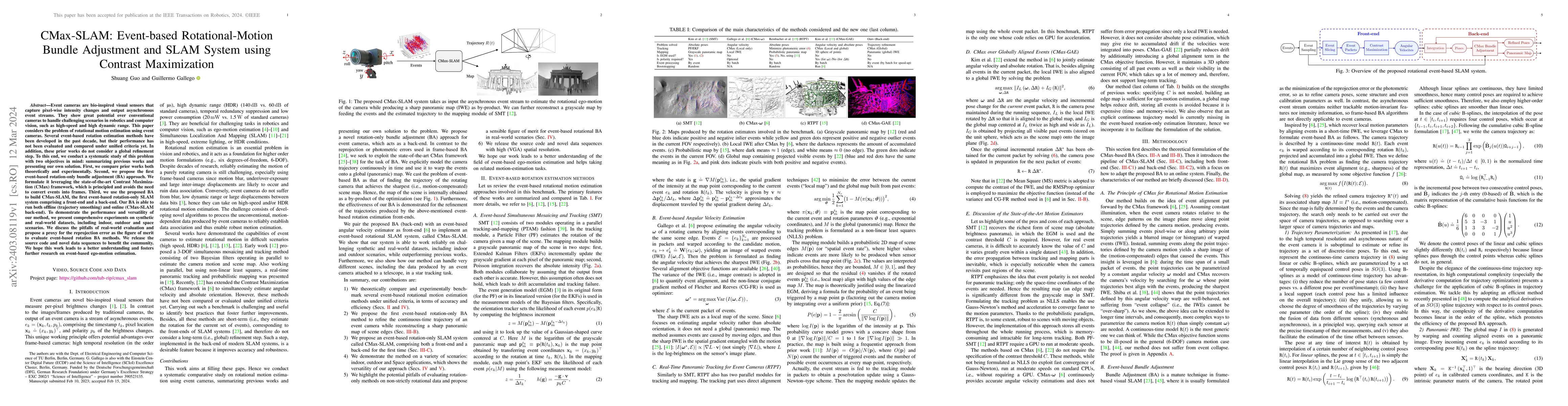 Thumbnail for CMax-SLAM: Event-based Rotational-Motion Bundle Adjustment and SLAM
  System using Contrast Maximization
