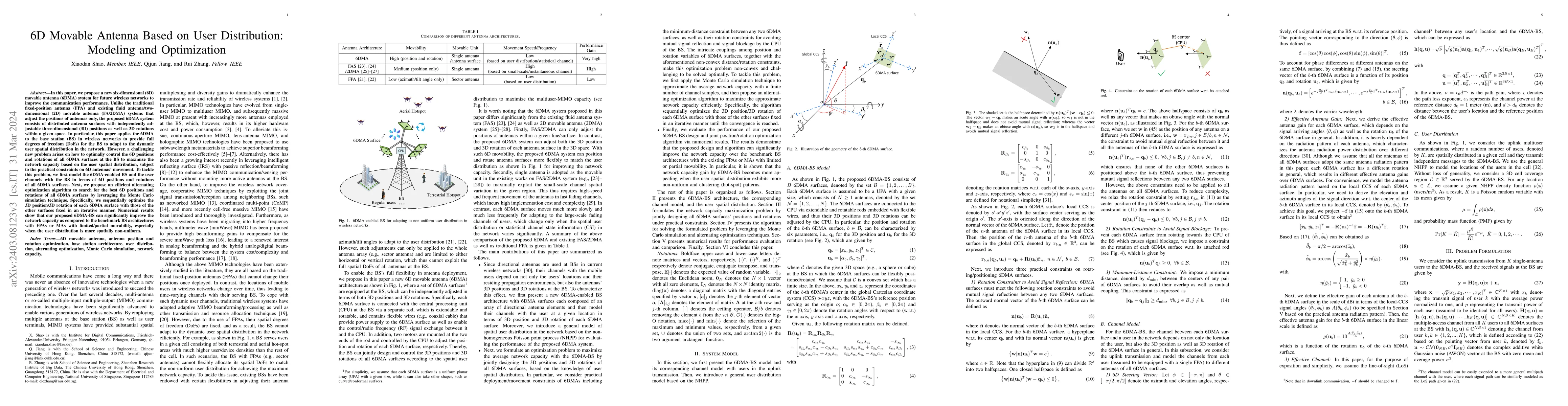 Thumbnail for 6D Movable Antenna Based on User Distribution: Modeling and Optimization