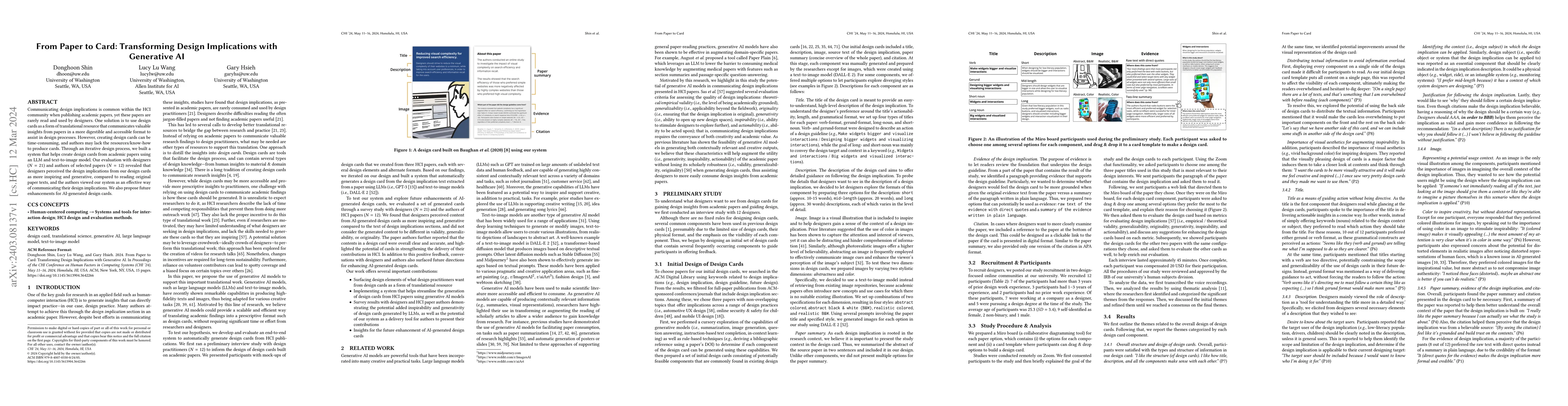 Thumbnail for From Paper to Card: Transforming Design Implications with Generative AI