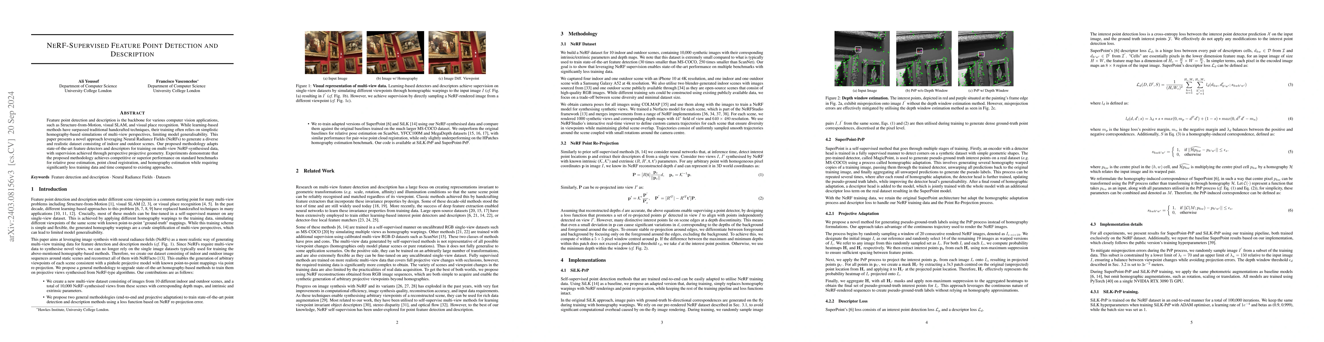 Thumbnail for NeRF-Supervised Feature Point Detection and Description