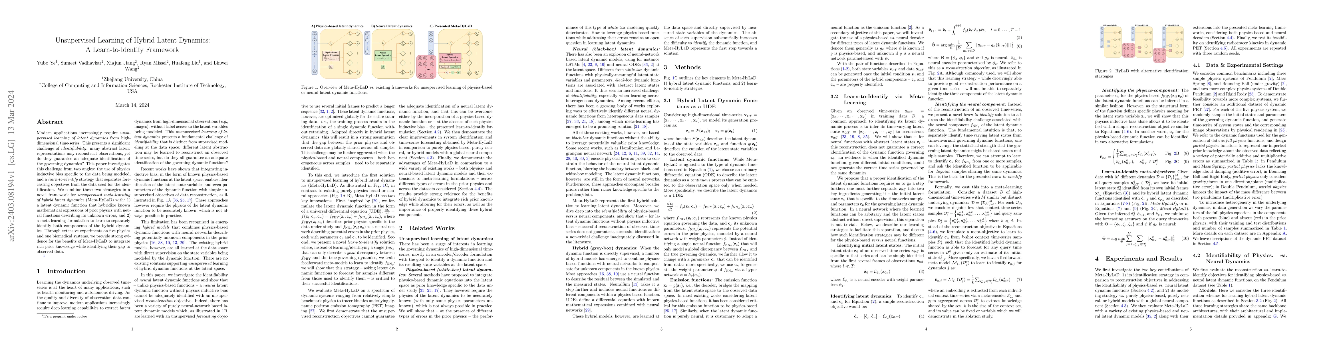 Thumbnail for Unsupervised Learning of Hybrid Latent Dynamics: A Learn-to-Identify
  Framework