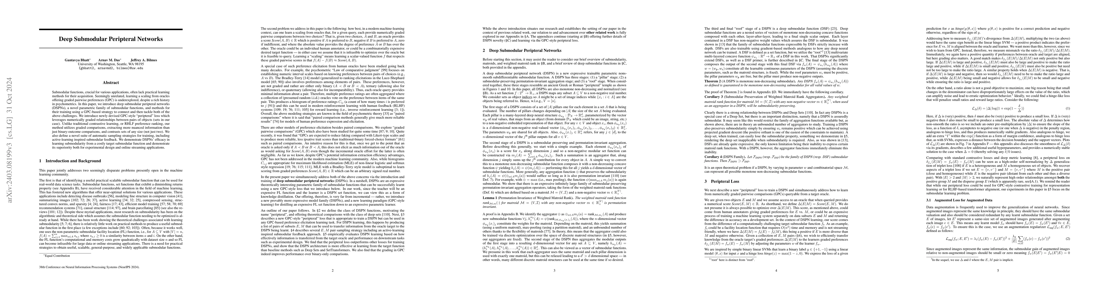 Thumbnail for Deep Submodular Peripteral Networks