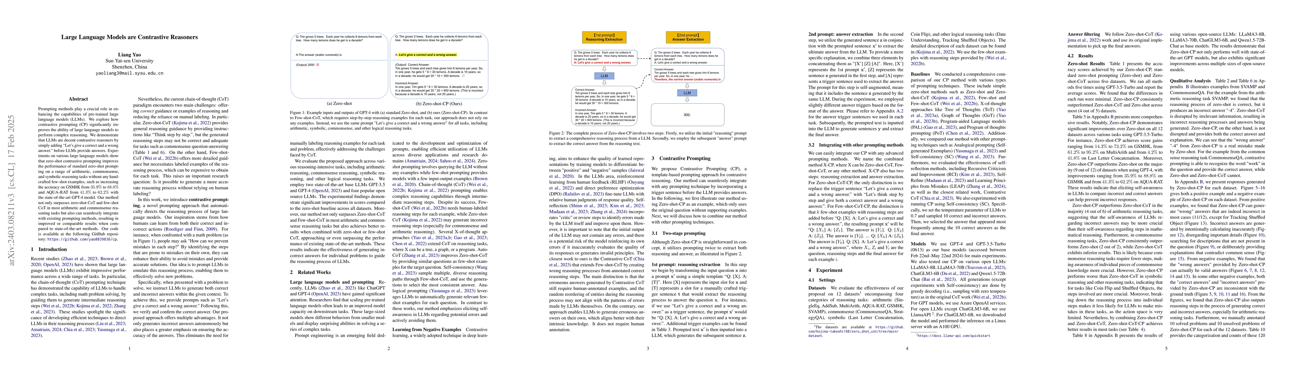 Thumbnail for Large Language Models are Contrastive Reasoners