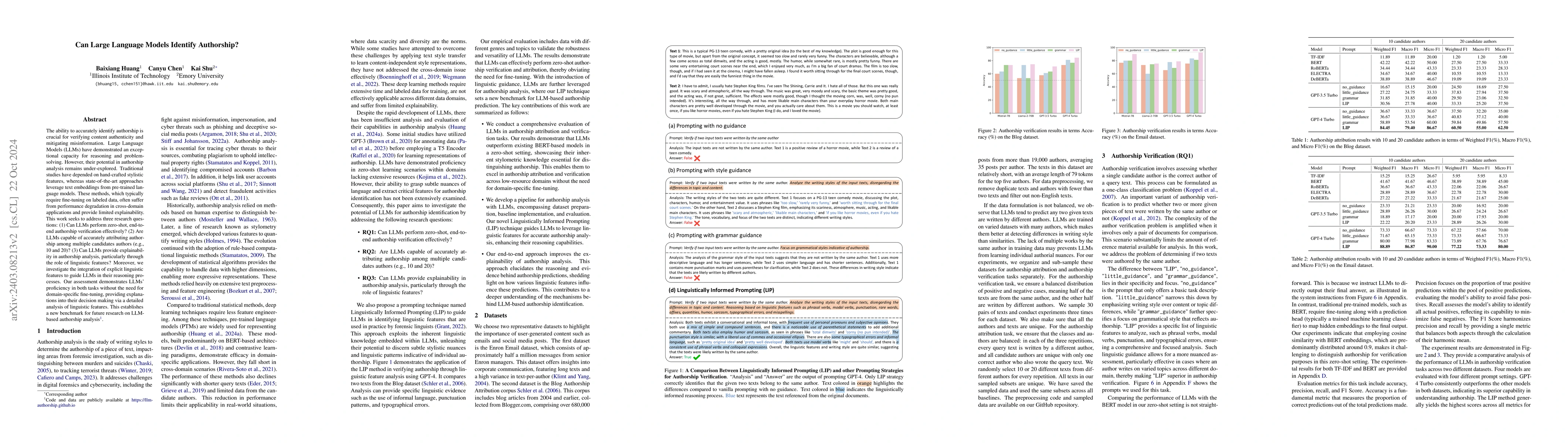 Thumbnail for Can Large Language Models Identify Authorship?