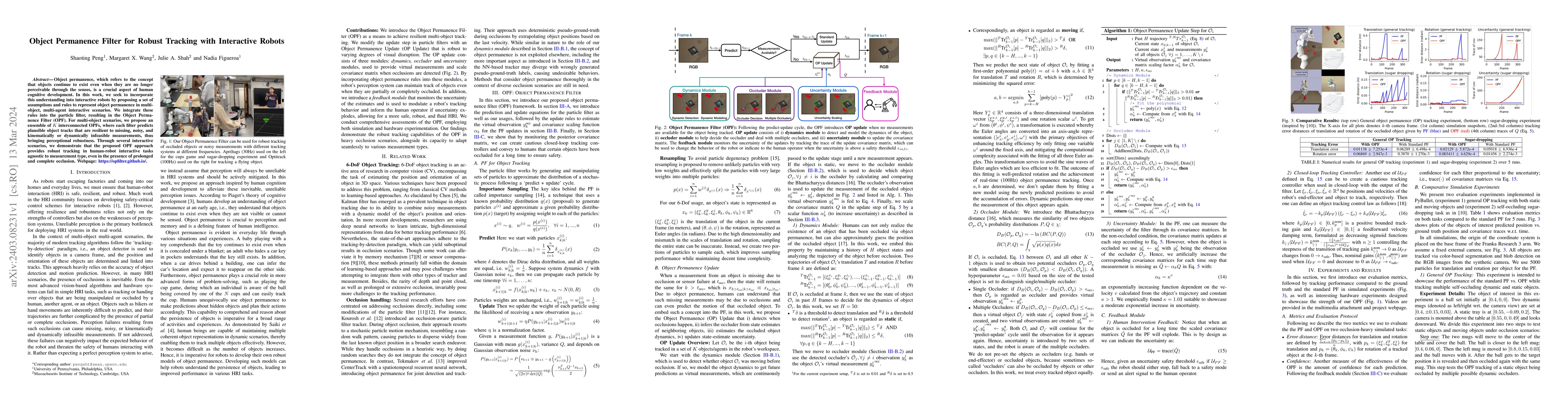 Thumbnail for Object Permanence Filter for Robust Tracking with Interactive Robots