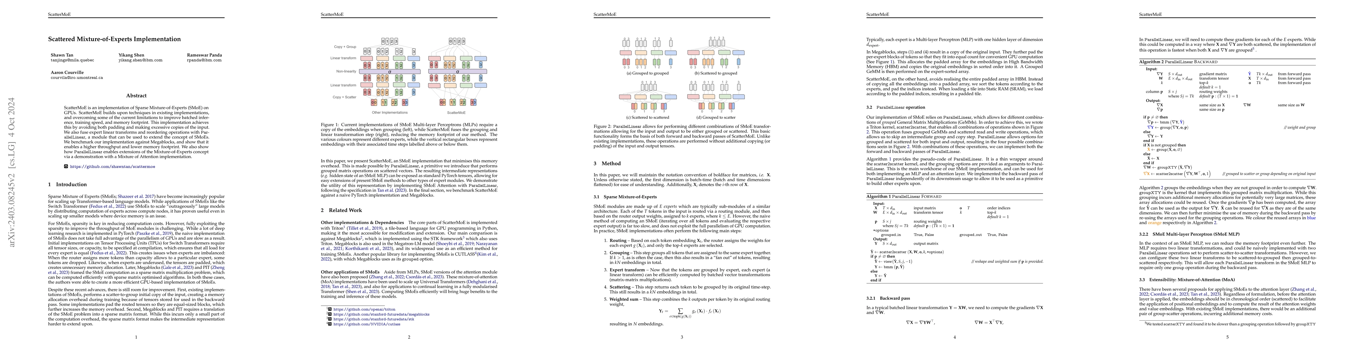 Thumbnail for Scattered Mixture-of-Experts Implementation