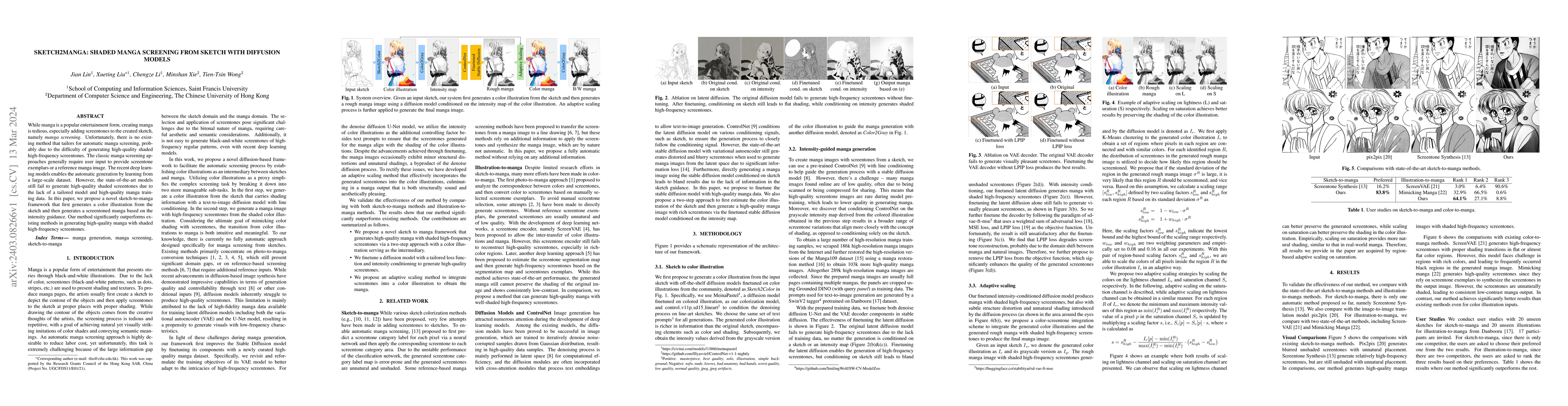 Thumbnail for Sketch2Manga: Shaded Manga Screening from Sketch with Diffusion Models