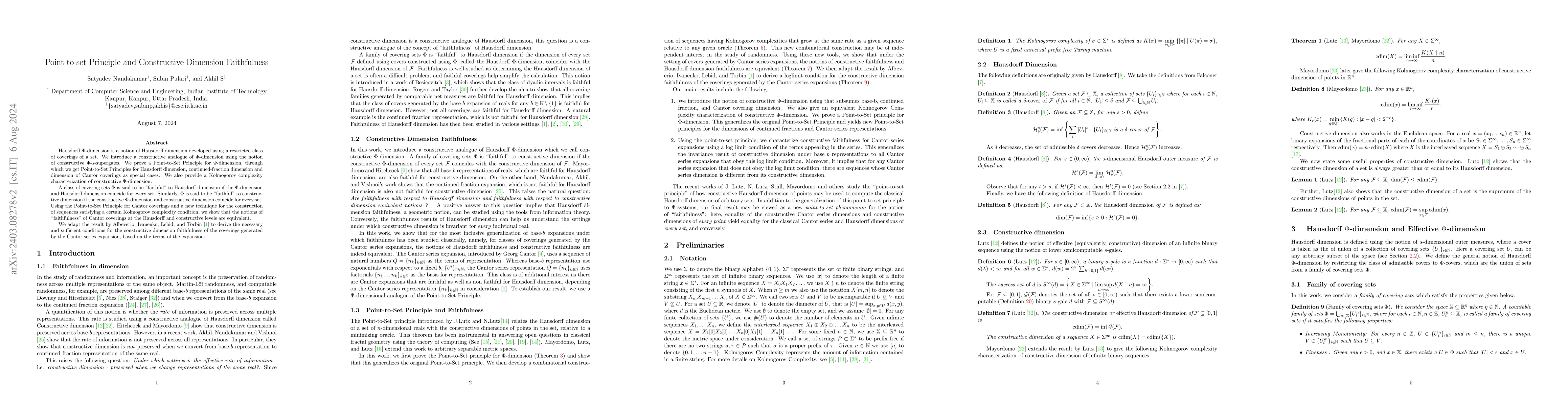 Thumbnail for Point-to-set Principle and Constructive Dimension Faithfulness