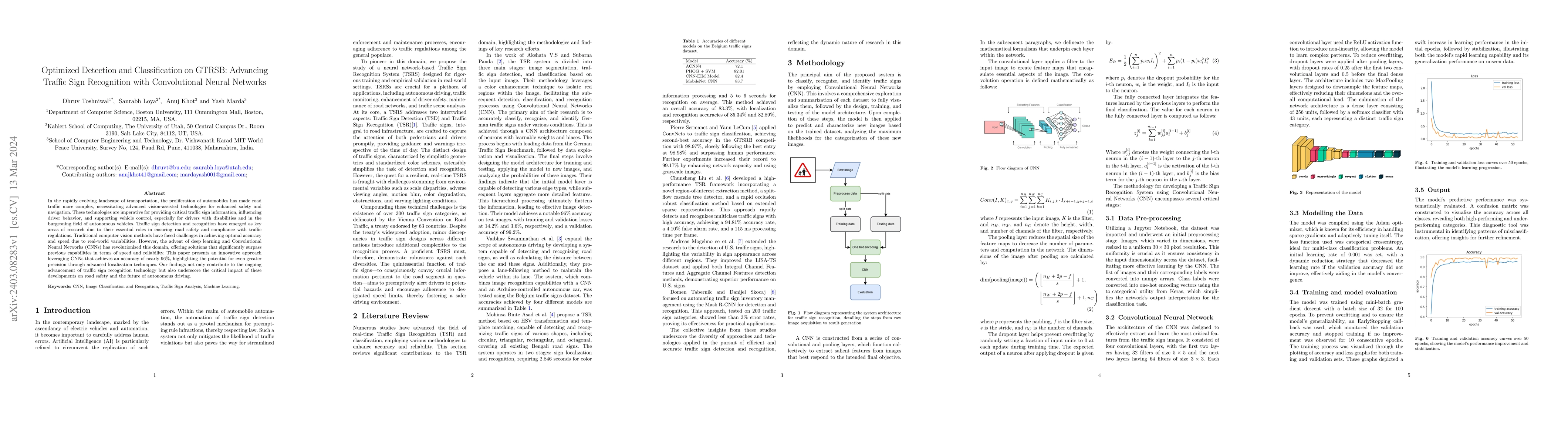 Thumbnail for Optimized Detection and Classification on GTRSB: Advancing Traffic Sign
  Recognition with Convolutional Neural Networks