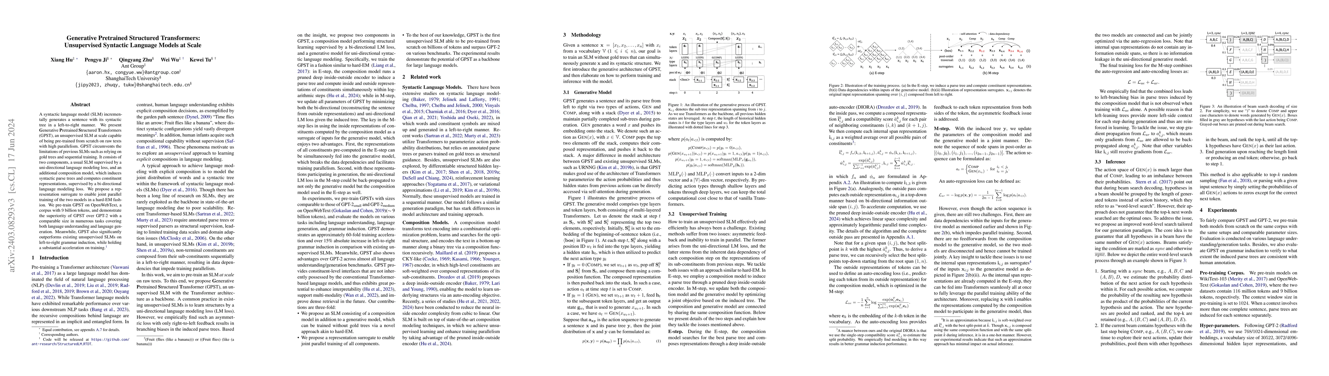 Thumbnail for Generative Pretrained Structured Transformers: Unsupervised Syntactic
  Language Models at Scale