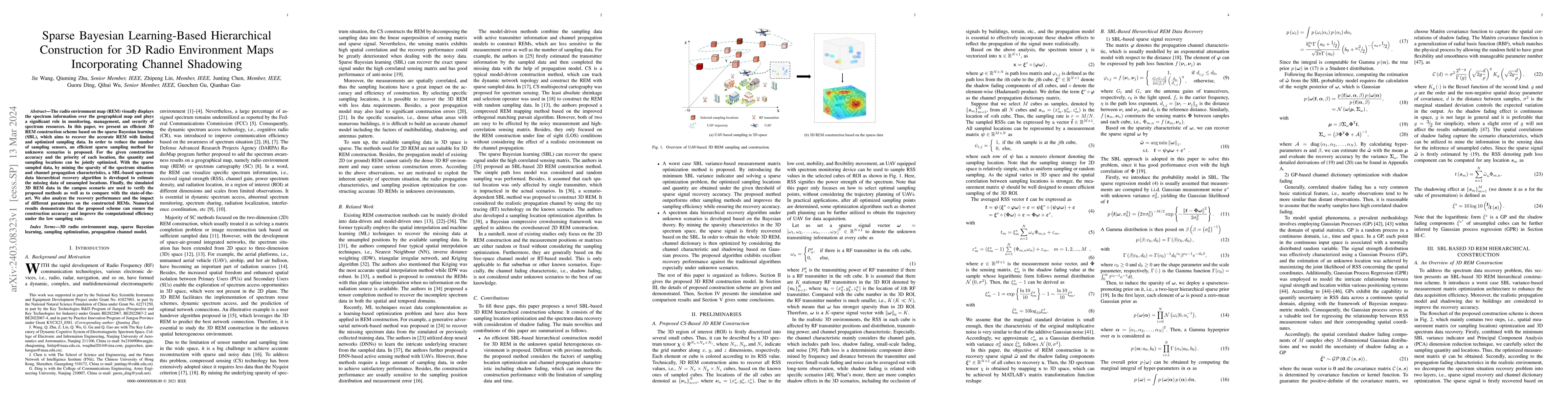 Thumbnail for Sparse Bayesian Learning-Based Hierarchical Construction for 3D Radio
  Environment Maps Incorporating Channel Shadowing