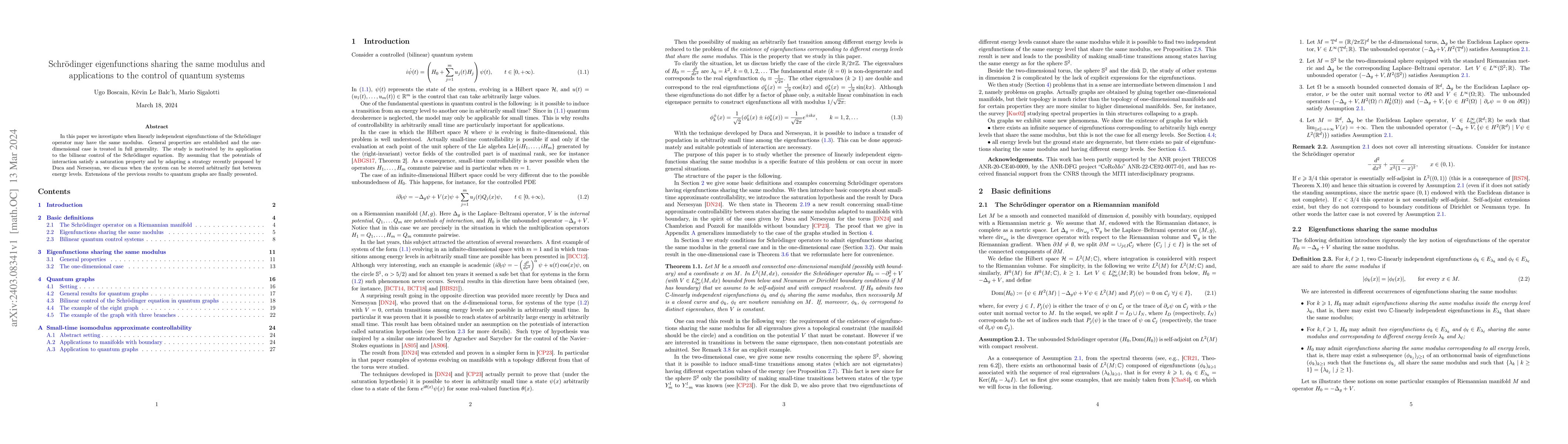 Thumbnail for Schr{\"o}dinger eigenfunctions sharing the same modulus and applications
  to the control of quantum systems