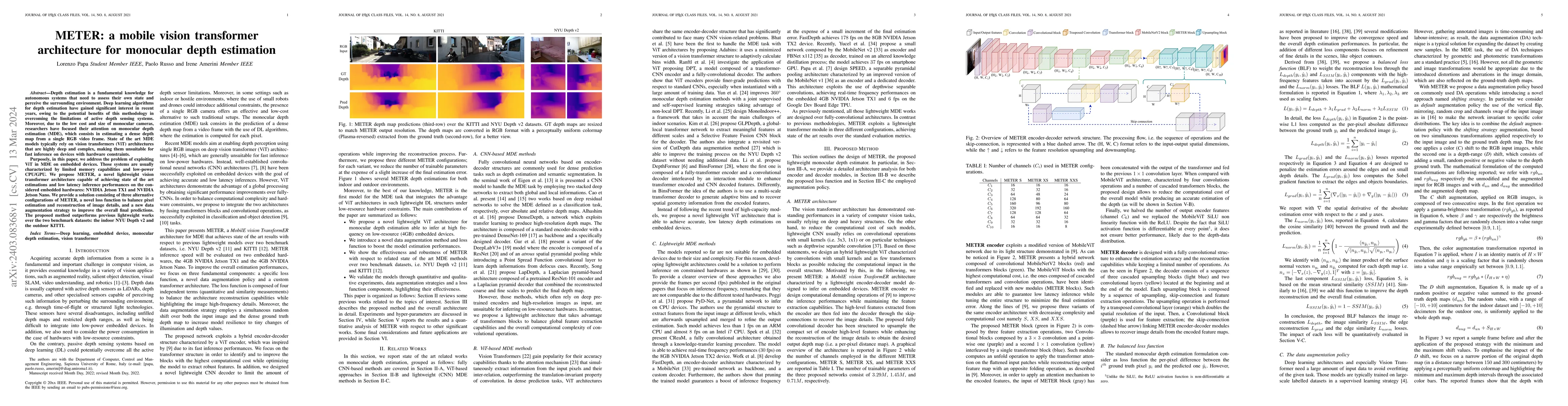 Thumbnail for METER: a mobile vision transformer architecture for monocular depth
  estimation