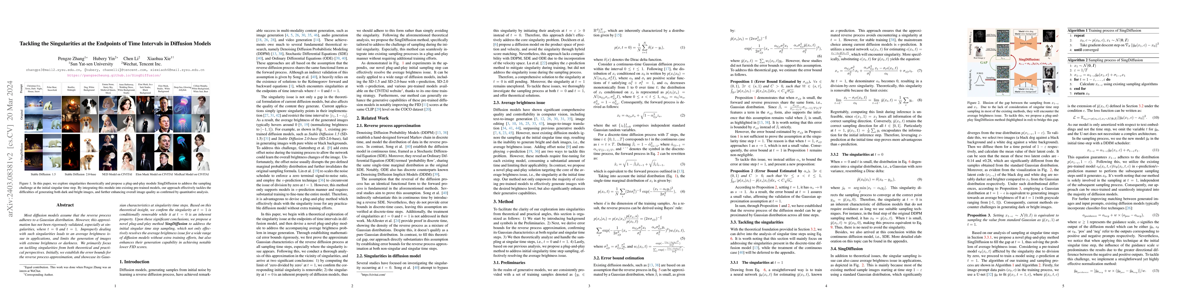 Thumbnail for Tackling the Singularities at the Endpoints of Time Intervals in
  Diffusion Models