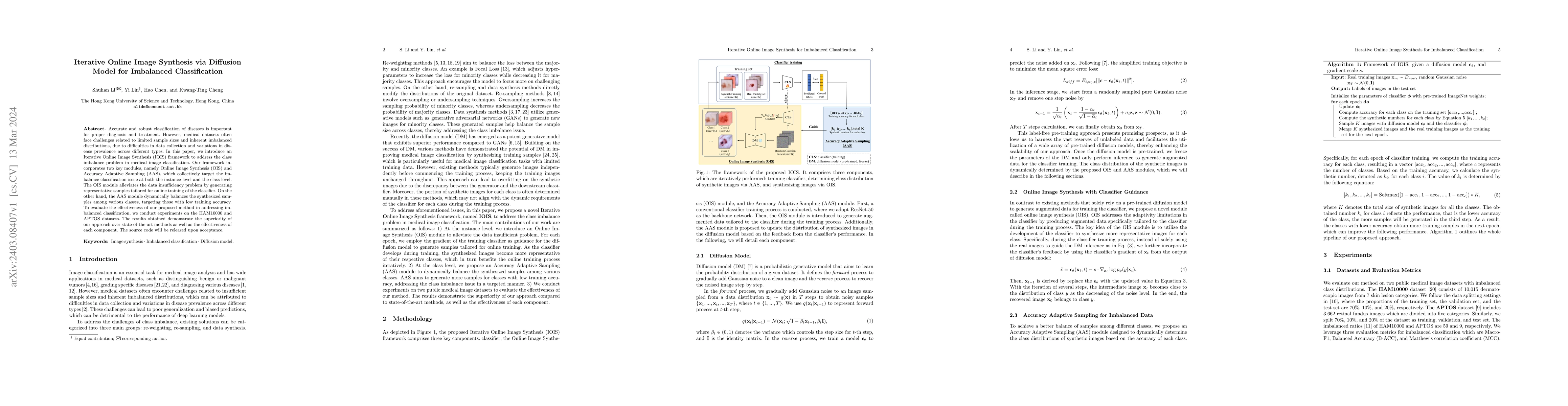 Thumbnail for Iterative Online Image Synthesis via Diffusion Model for Imbalanced
  Classification
