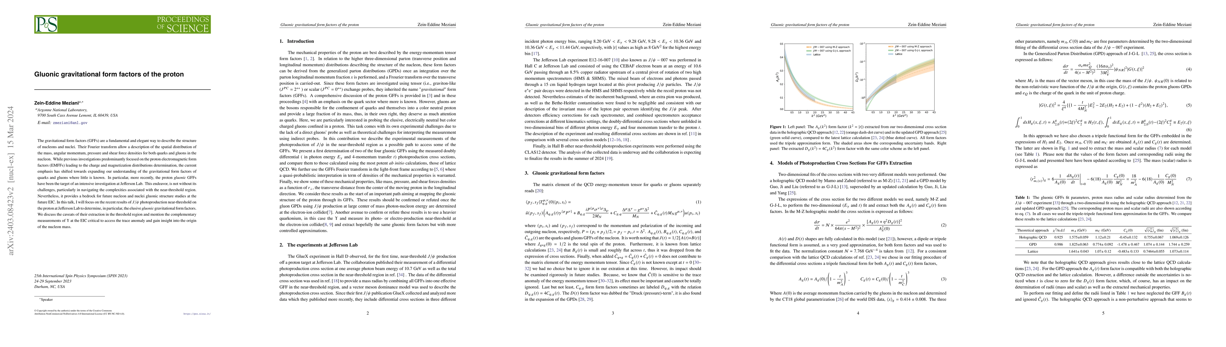 Thumbnail for Gluonic gravitational form factors of the proton