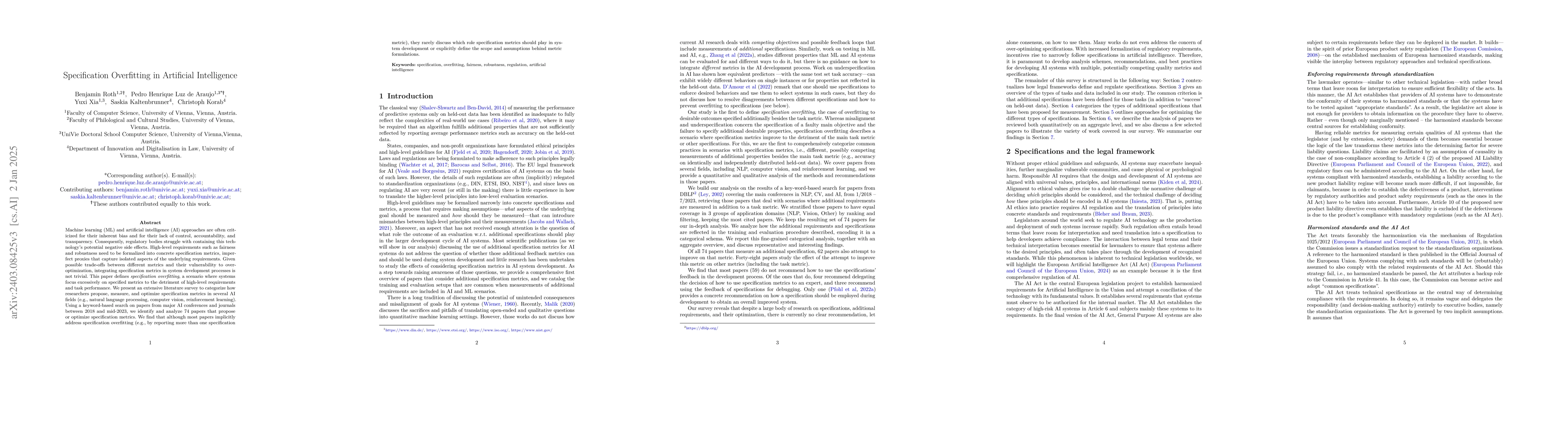 Thumbnail for Specification Overfitting in Artificial Intelligence