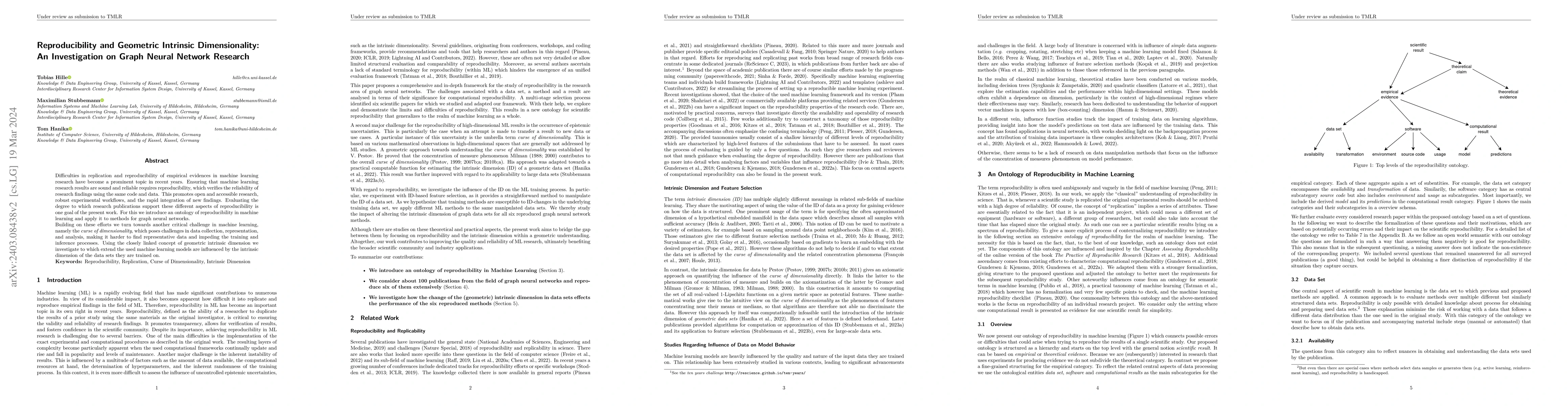 Thumbnail for Reproducibility and Geometric Intrinsic Dimensionality: An Investigation
  on Graph Neural Network Research