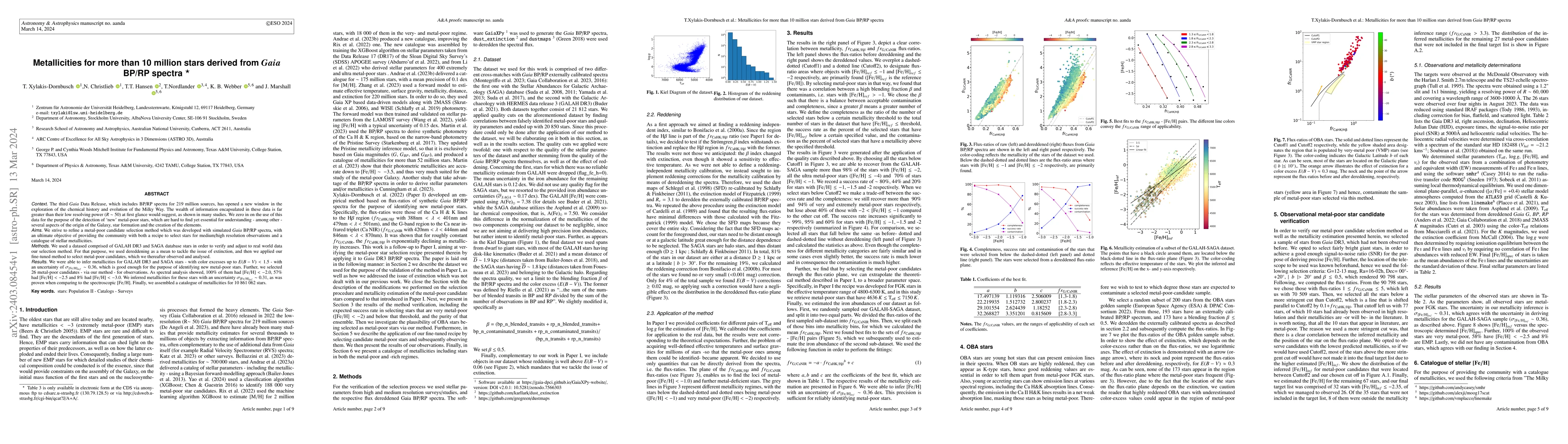 Thumbnail for Metallicities for more than 10 million stars derived from Gaia BP/RP
  spectra