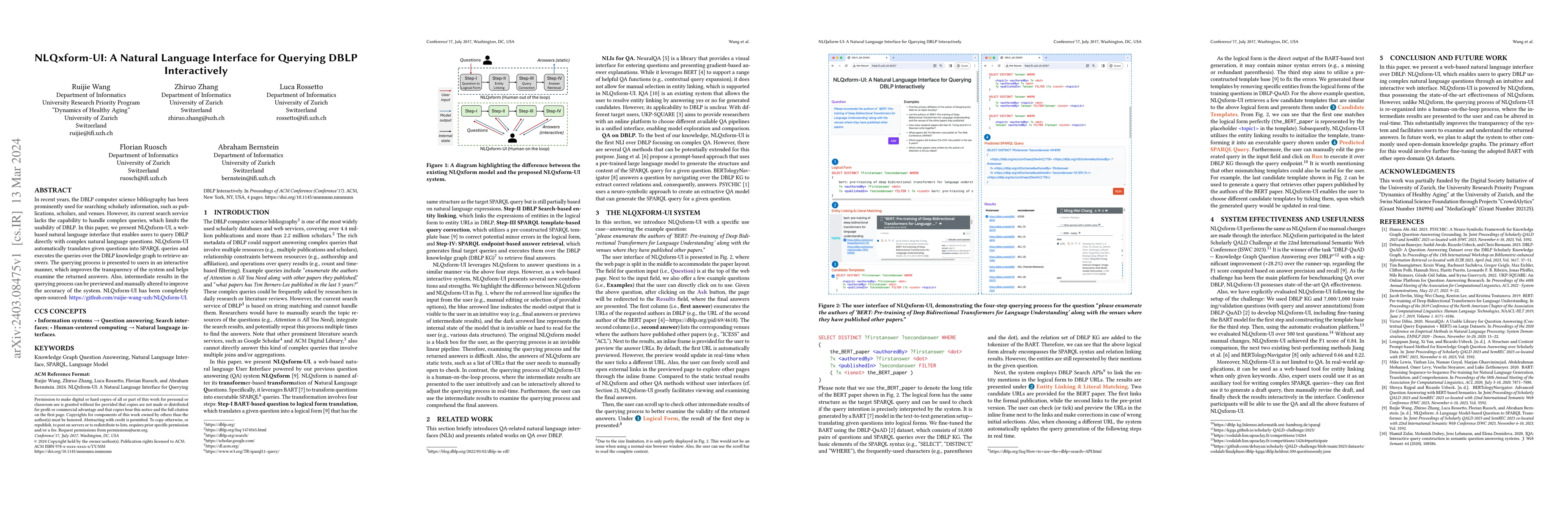 Thumbnail for NLQxform-UI: A Natural Language Interface for Querying DBLP
  Interactively