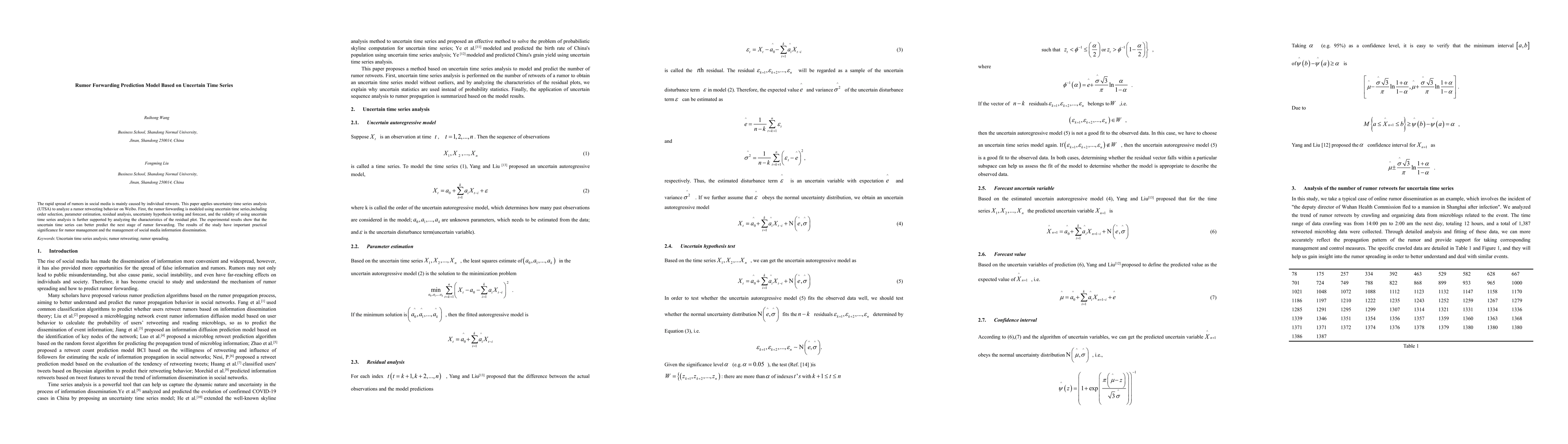 Thumbnail for Rumor Forwarding Prediction Model Based on Uncertain Time Series