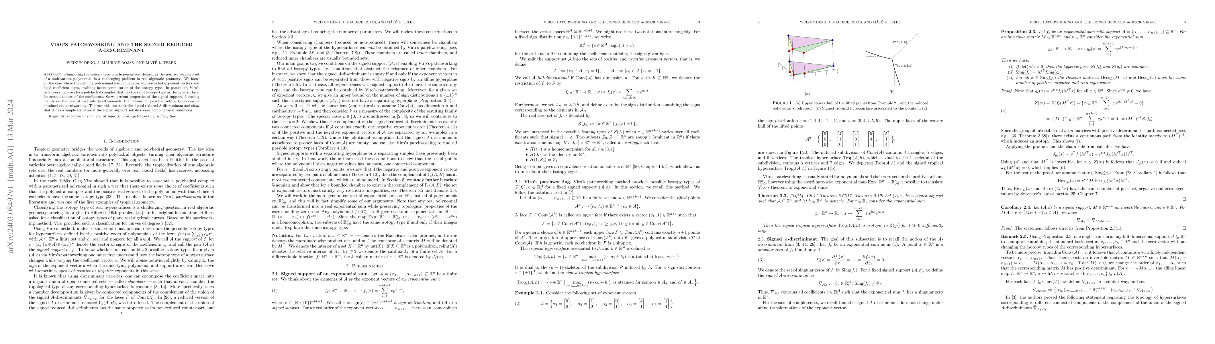 Thumbnail for Viro's patchworking and the signed reduced A-discriminant