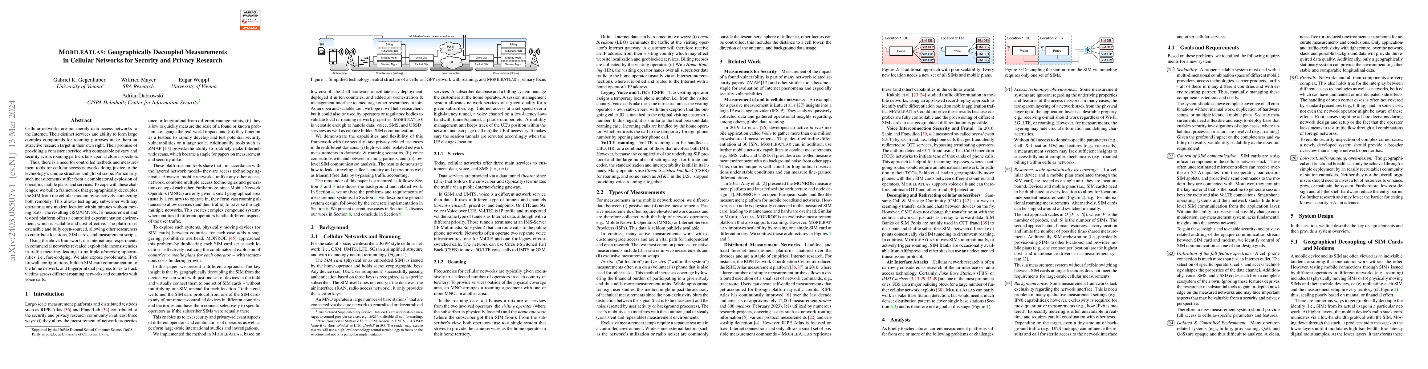 Thumbnail for MobileAtlas: Geographically Decoupled Measurements in Cellular Networks
  for Security and Privacy Research
