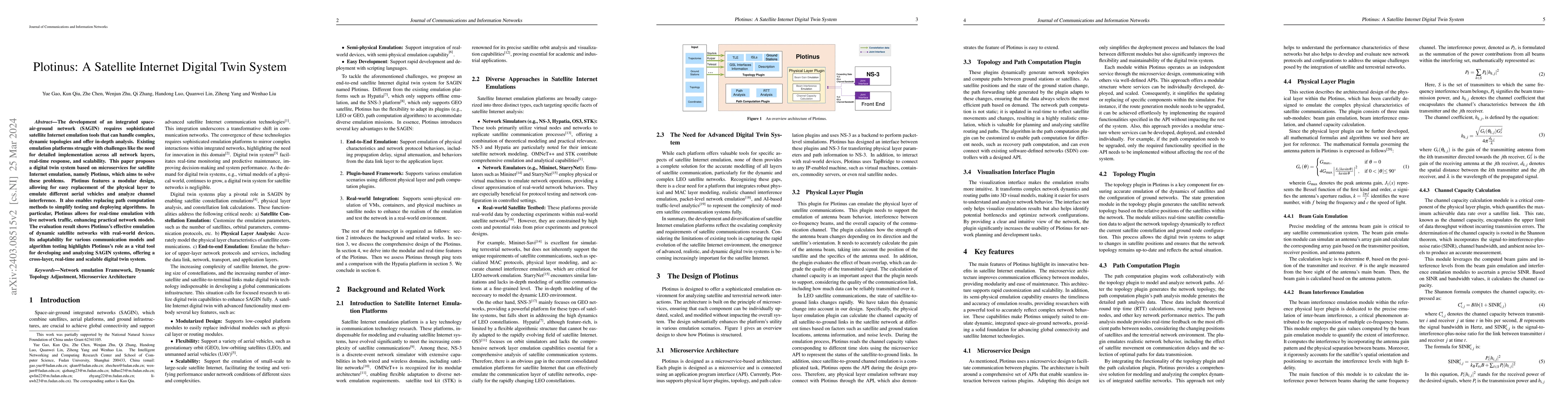 Thumbnail for Plotinus: A Satellite Internet Digital Twin System