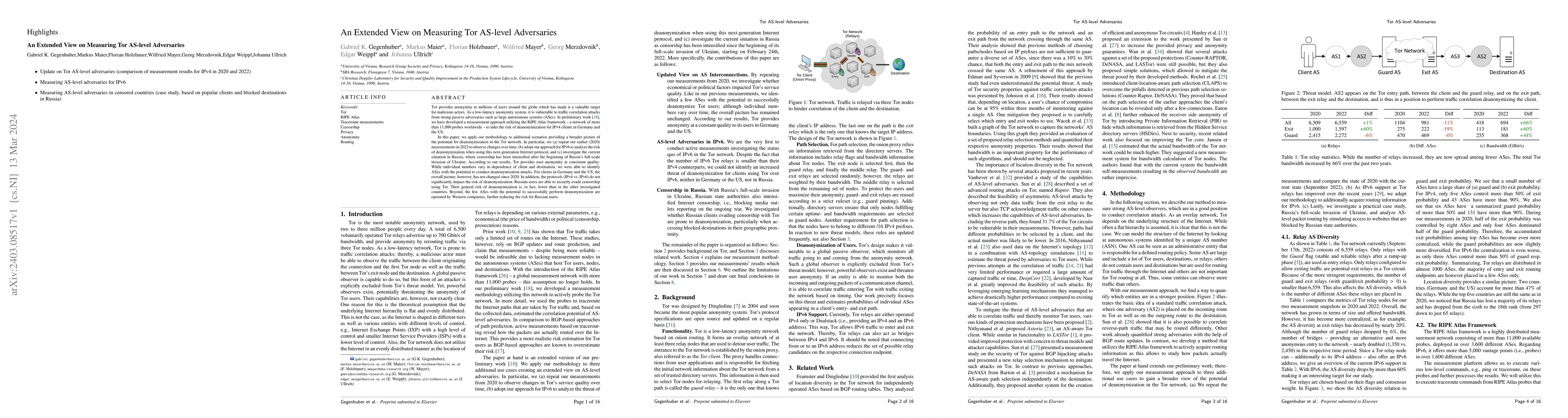 Thumbnail for An Extended View on Measuring Tor AS-level Adversaries
