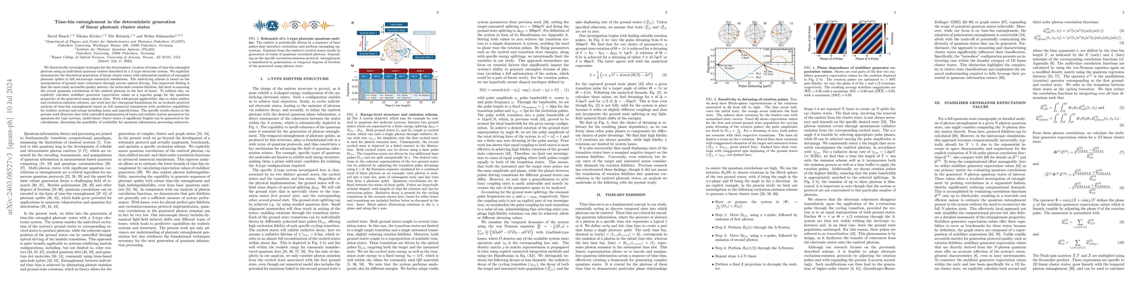 Thumbnail for Time-bin entanglement in the deterministic generation of linear photonic
  cluster states