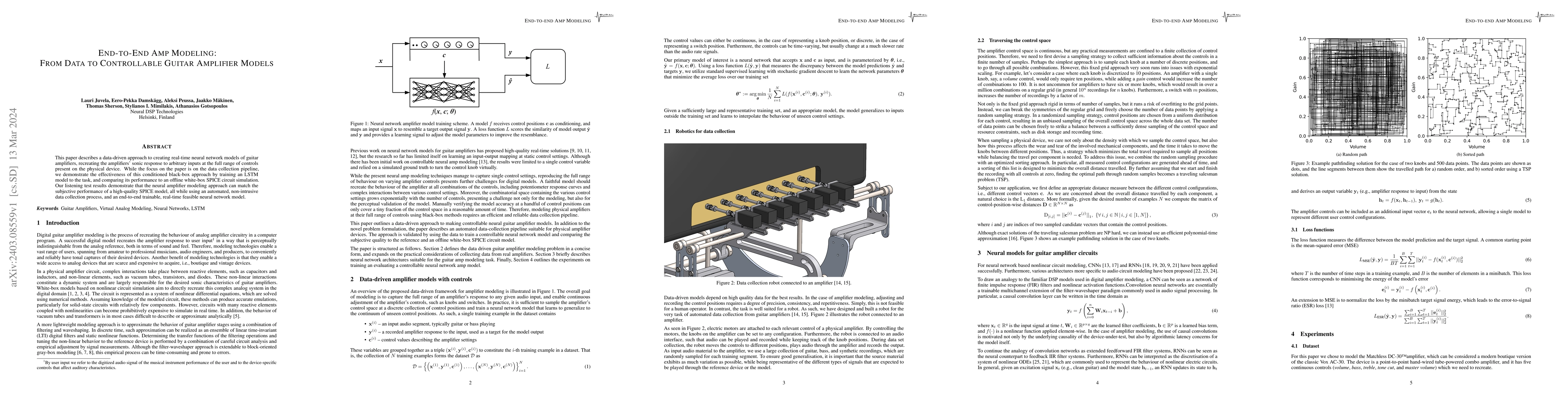 Thumbnail for End-to-End Amp Modeling: From Data to Controllable Guitar Amplifier
  Models