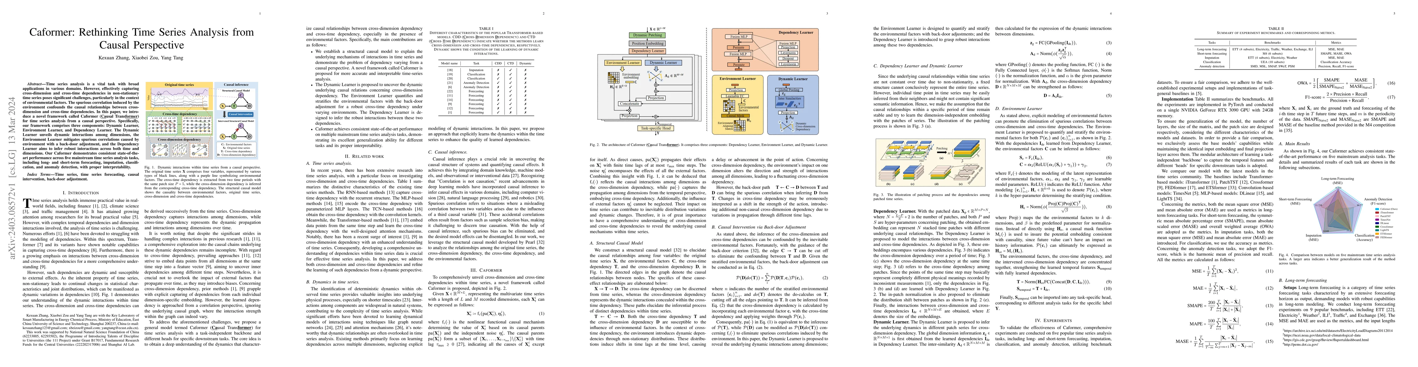 Thumbnail for Caformer: Rethinking Time Series Analysis from Causal Perspective