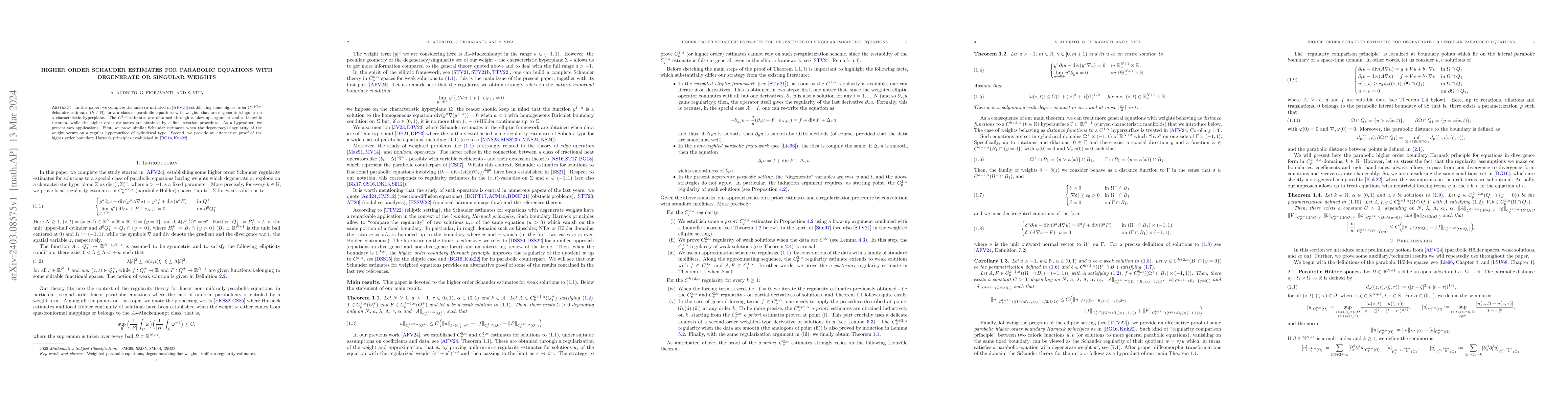 Thumbnail for Higher order Schauder estimates for parabolic equations with degenerate
  or singular weights