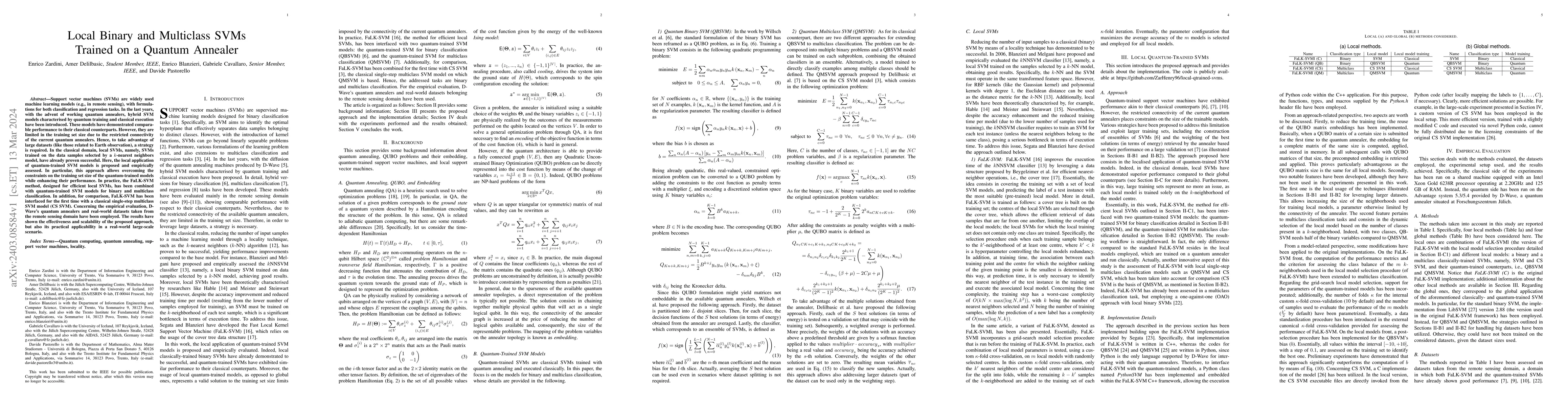 Thumbnail for Local Binary and Multiclass SVMs Trained on a Quantum Annealer