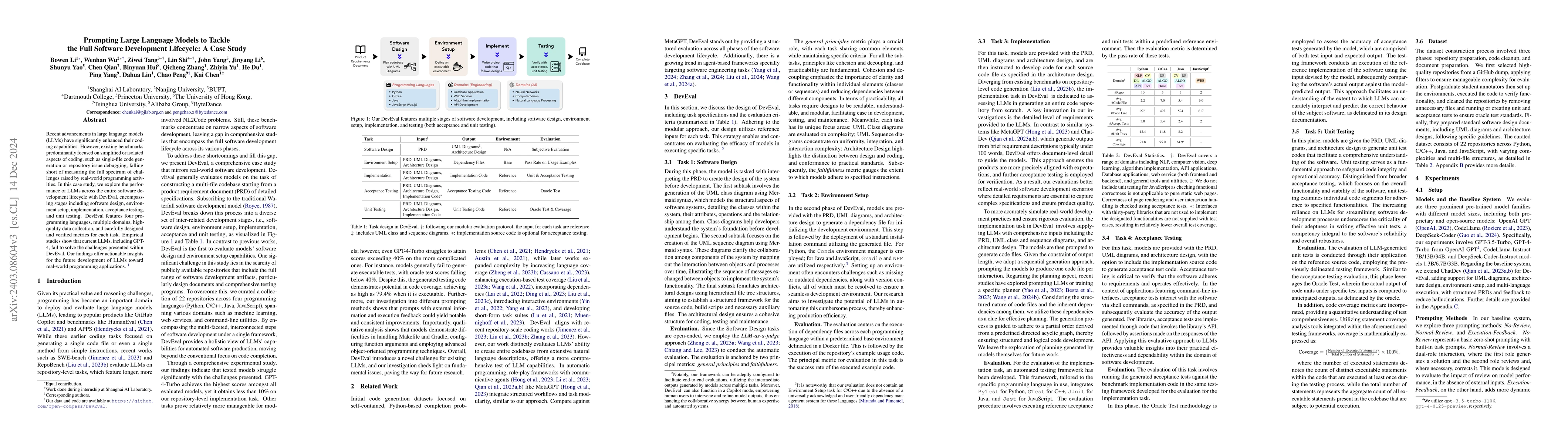 Thumbnail for DevBench: A Comprehensive Benchmark for Software Development