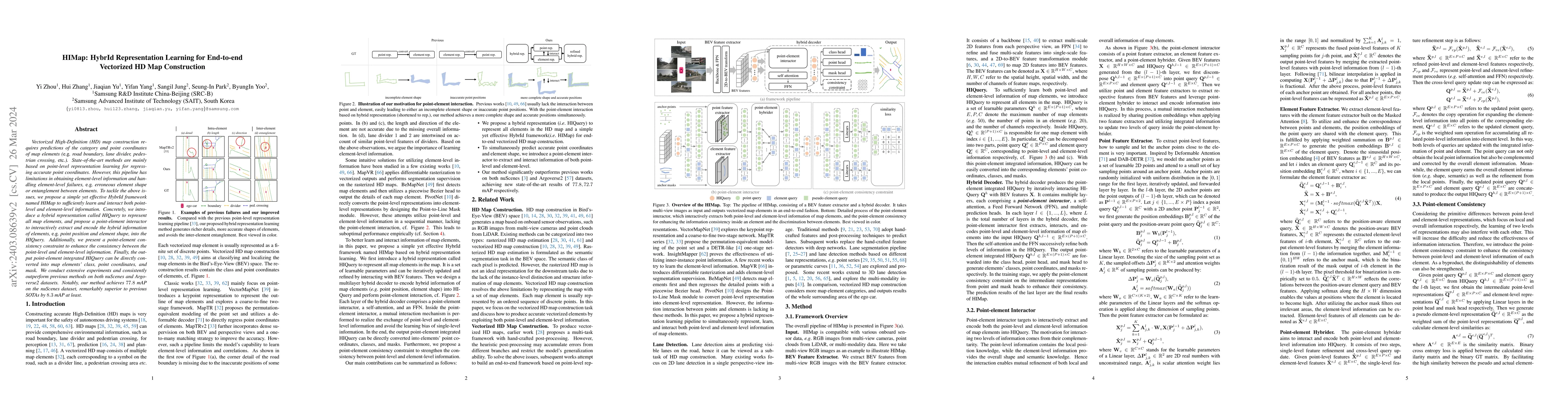 Thumbnail for HIMap: HybrId Representation Learning for End-to-end Vectorized HD Map
  Construction