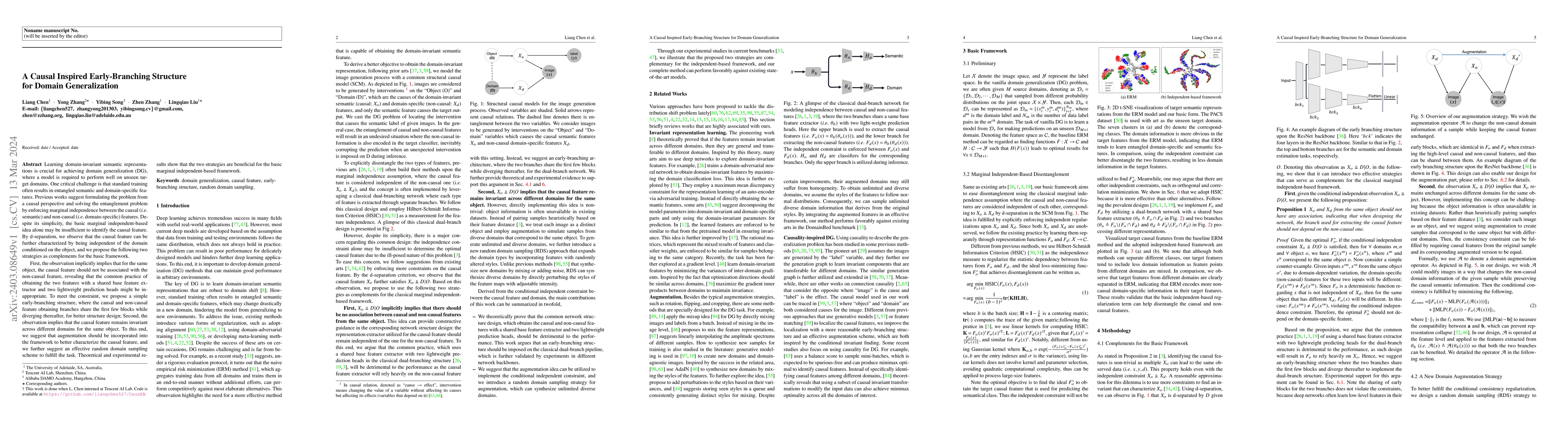 Thumbnail for A Causal Inspired Early-Branching Structure for Domain Generalization