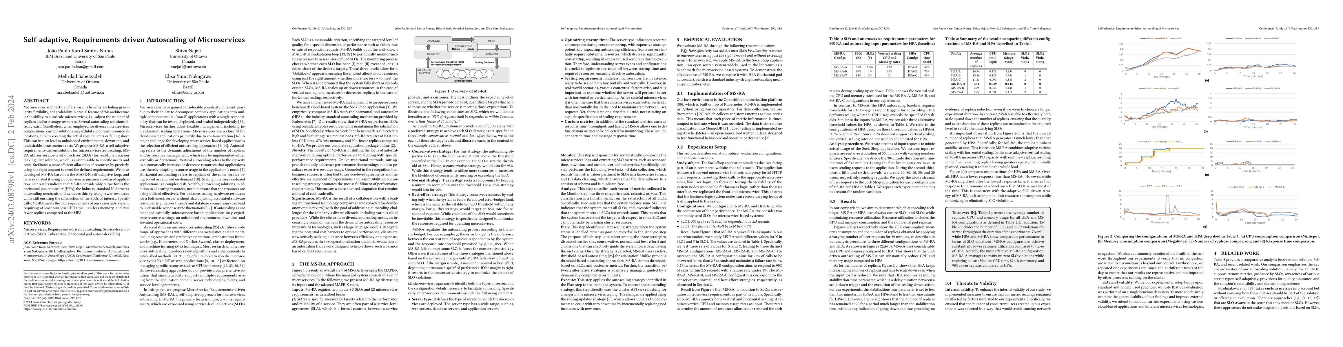 Thumbnail for Self-adaptive, Requirements-driven Autoscaling of Microservices