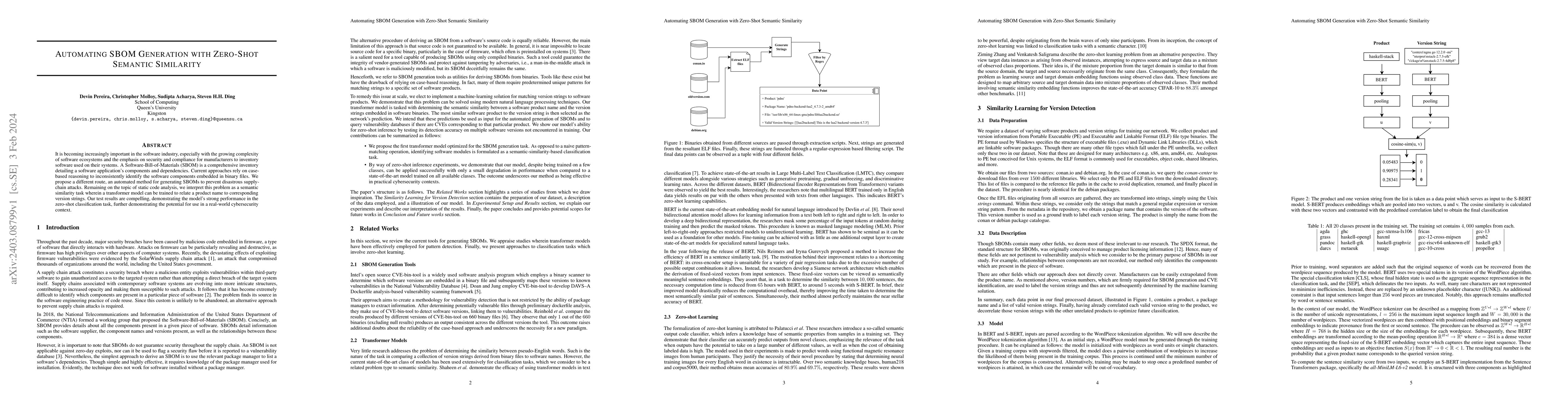 Thumbnail for Automating SBOM Generation with Zero-Shot Semantic Similarity