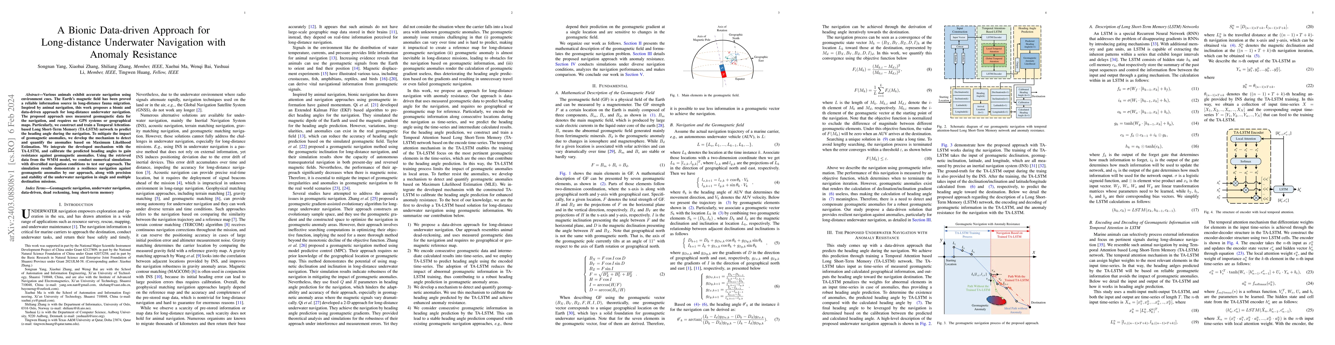 Thumbnail for A Bionic Data-driven Approach for Long-distance Underwater Navigation
  with Anomaly Resistance