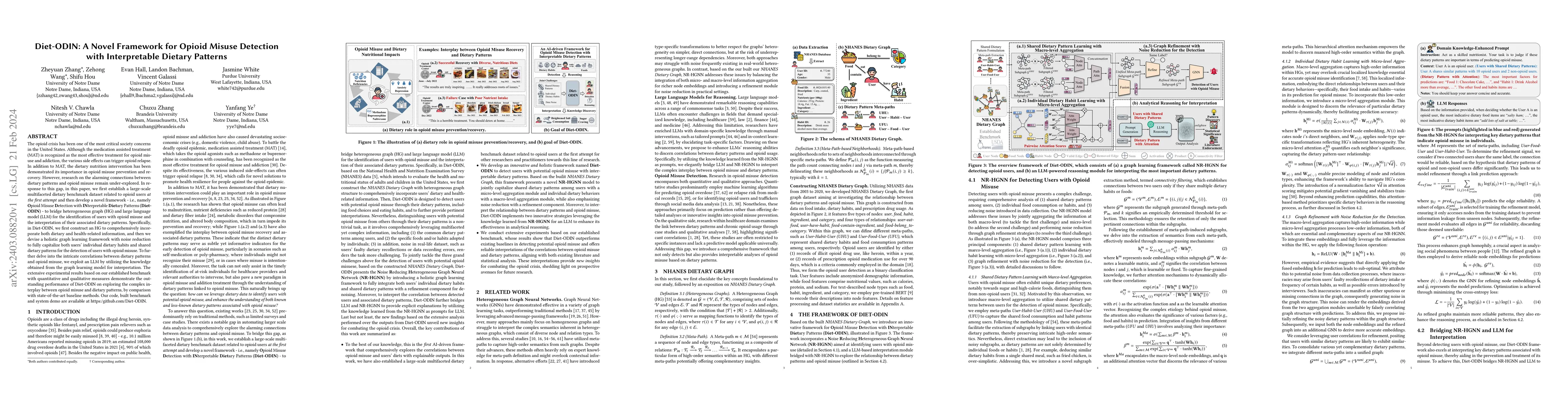 Thumbnail for Diet-ODIN: A Novel Framework for Opioid Misuse Detection with
  Interpretable Dietary Patterns